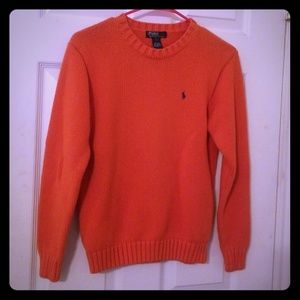 Orange polo sweater